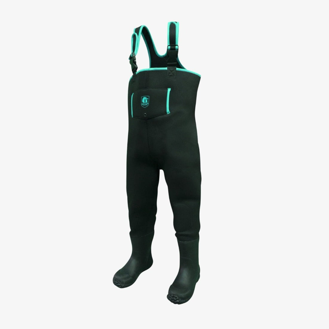 Youth Neoprene Waders Black / Aqua Gator Waders