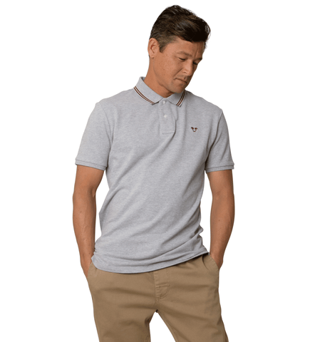 grey polo khaki pants