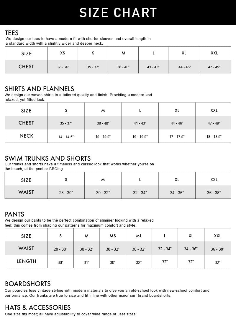 Blair Size Chart