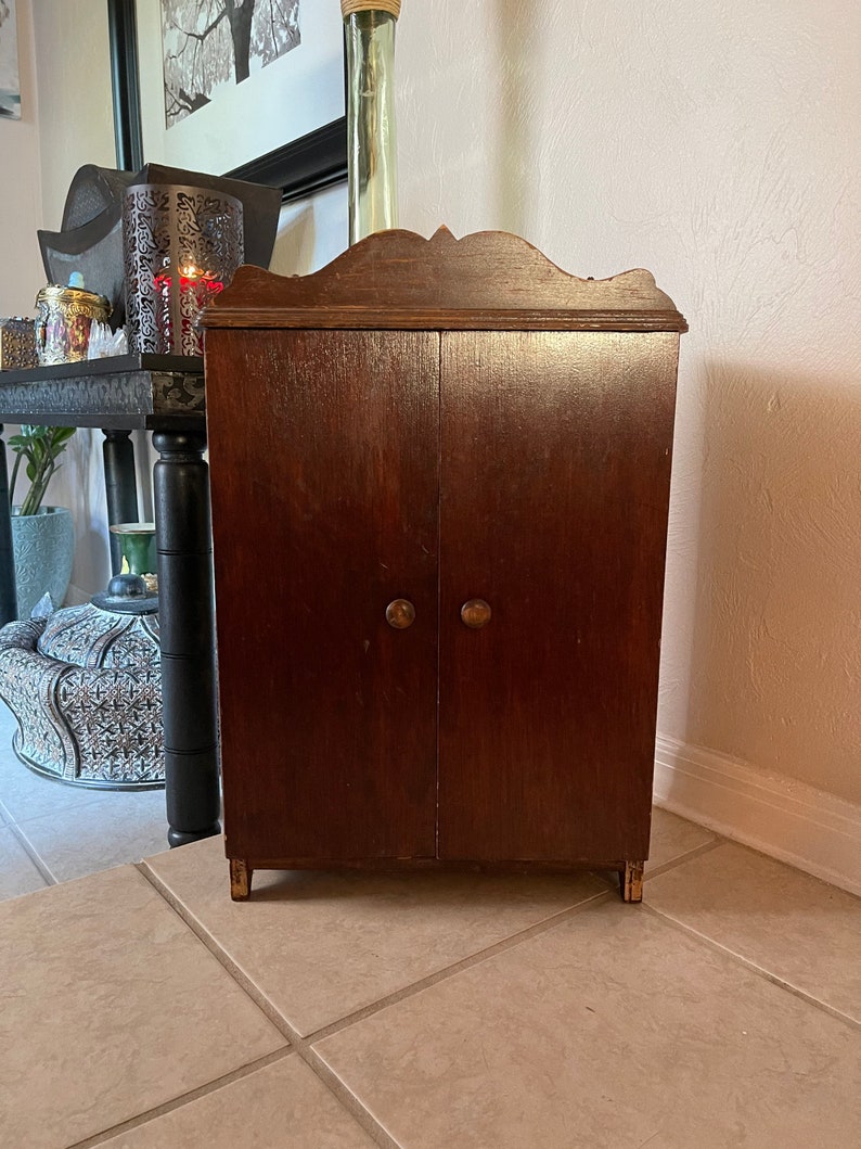 Large Antique Primitive Cabinet, Old World Vintage