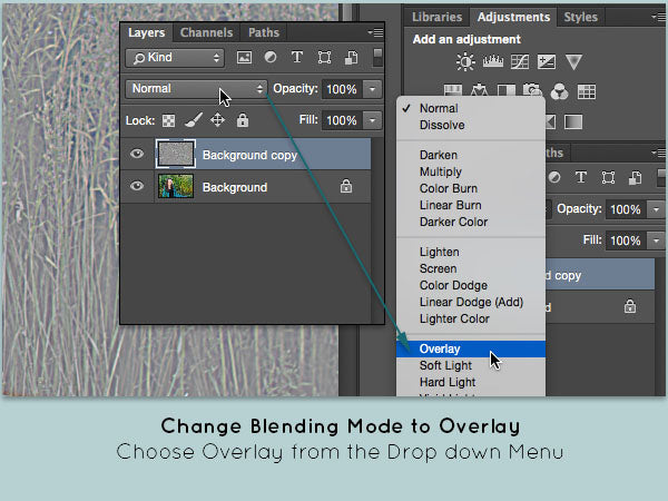 Change the Layer Blending Mode to Overlay