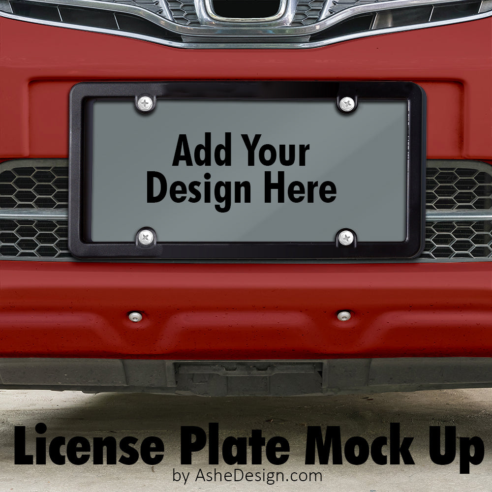 Ashe Design License Plate Mockup AsheDesign