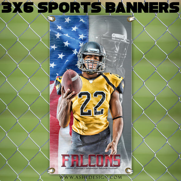 Amped Stadium Banner 3'x6' | Home Of The Free – AsheDesign