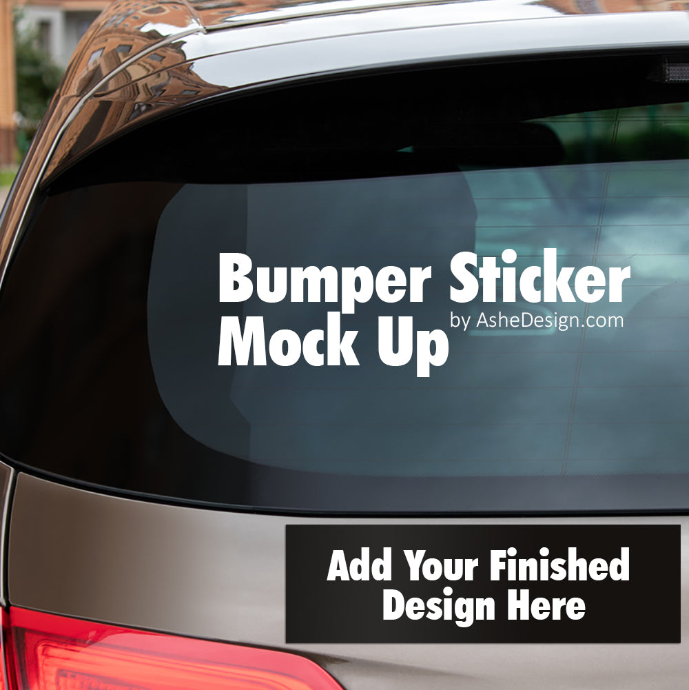 Ashe Design Bumper Sticker Mockup Ashedesign