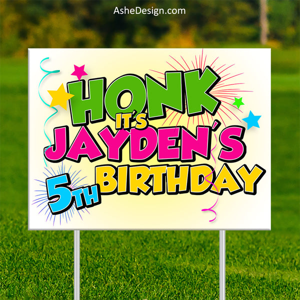 Ashe Design | Photoshop Template | Lawn Sign | 18x24 Horizontal | Honk ...