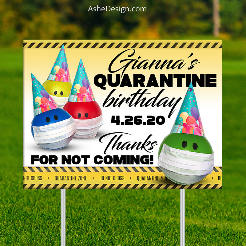 Download Ashe Design | Photoshop Template | Lawn Sign | 18x24 Horizontal | Quarantine Birthday - AsheDesign