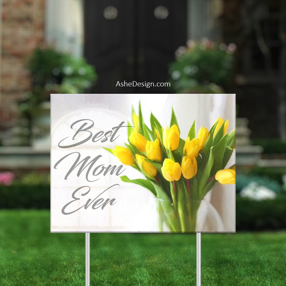 Download Ashe Design | Photoshop Template | Lawn Sign | 18x24 Horizontal | Lawn Bouquet | Yellow Tulips ...