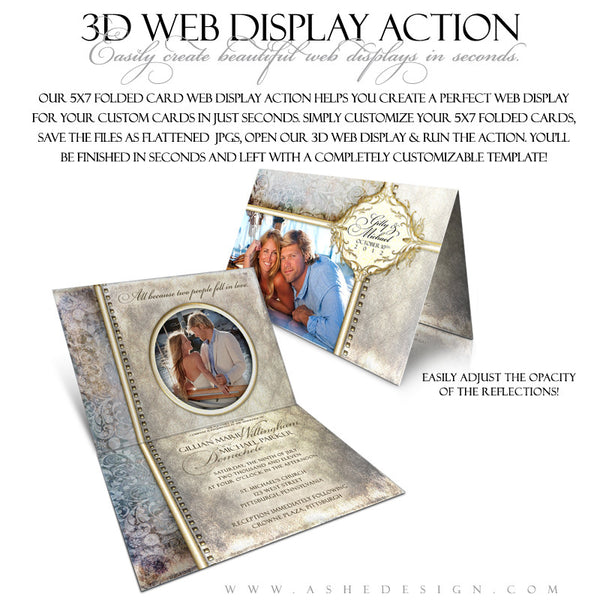 Download Ashe Design | Photoshop Action | 5x7 Folded Card 3D Mockup ...