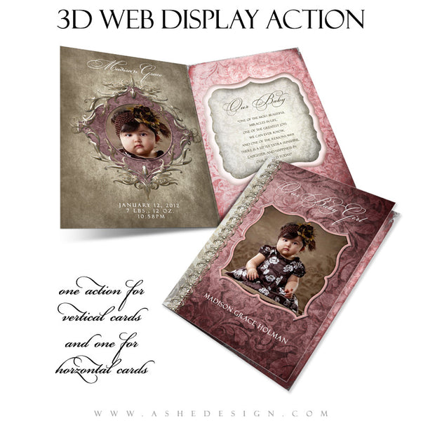 Download Ashe Design | Photoshop Action | 5x7 Folded Card 3D Mockup - AsheDesign