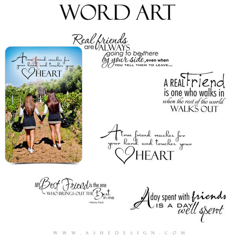 Word Art Friendship – AsheDesign