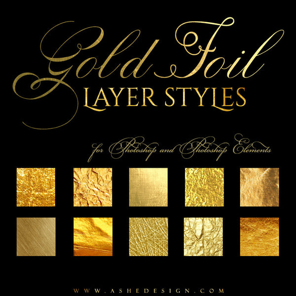 gold foil font on adobe photoshop elements 14