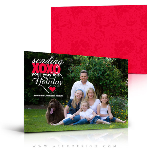 Christmas Card Photography Template Sending Hugs Ashedesign