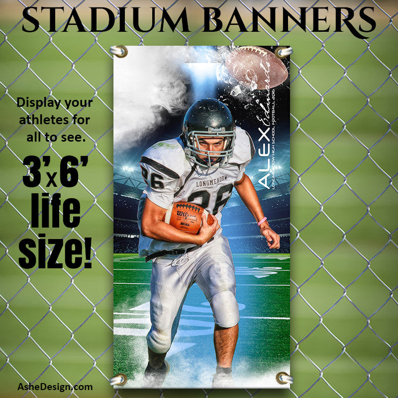Ashe Design | 3'x6' Amped Stadium Banner | Full Steam Football – AsheDesign