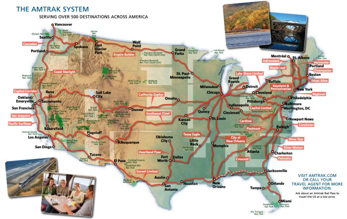 Amtrak Train Route Map