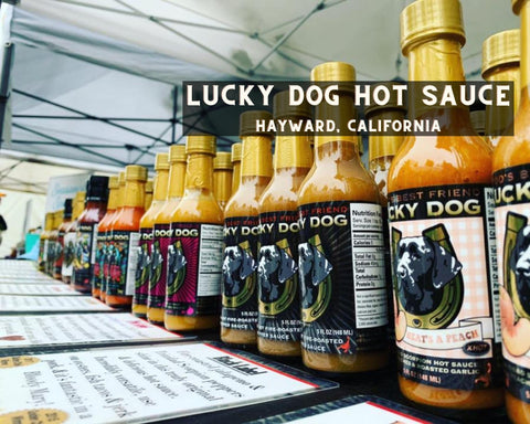 Line of Lucky Dog Hot Sauces