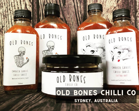 Old Bones Chilli Company Line of Hot Sauces