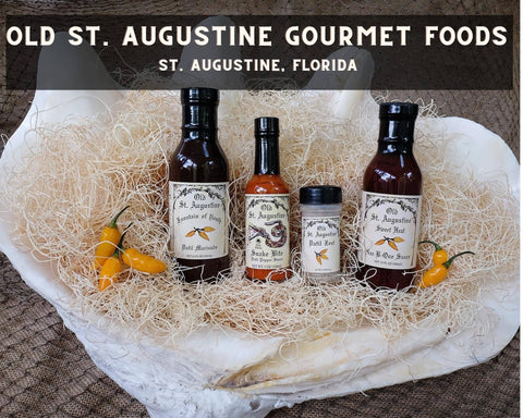 Line of Old Saint Augustine Gourmet Foods Hot Sauces
