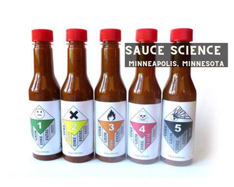 Line of Sauce Science Hot Sauces