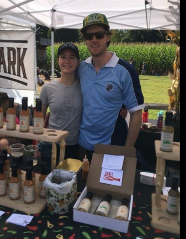 Brian and Lily Selling Hot Sauce at Chilifest