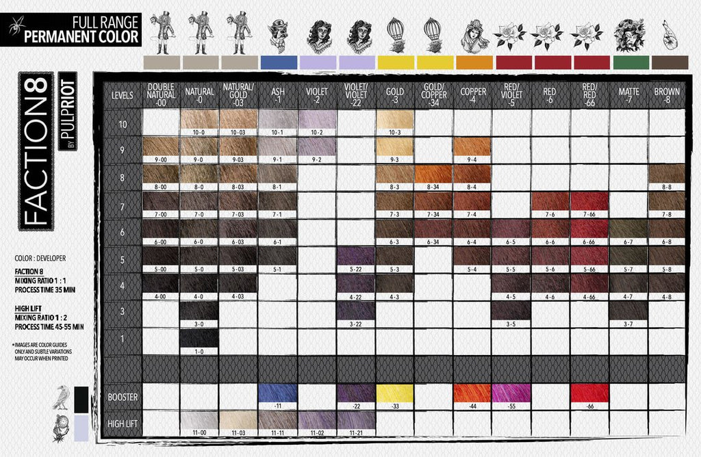 Faction 8 Color Chart