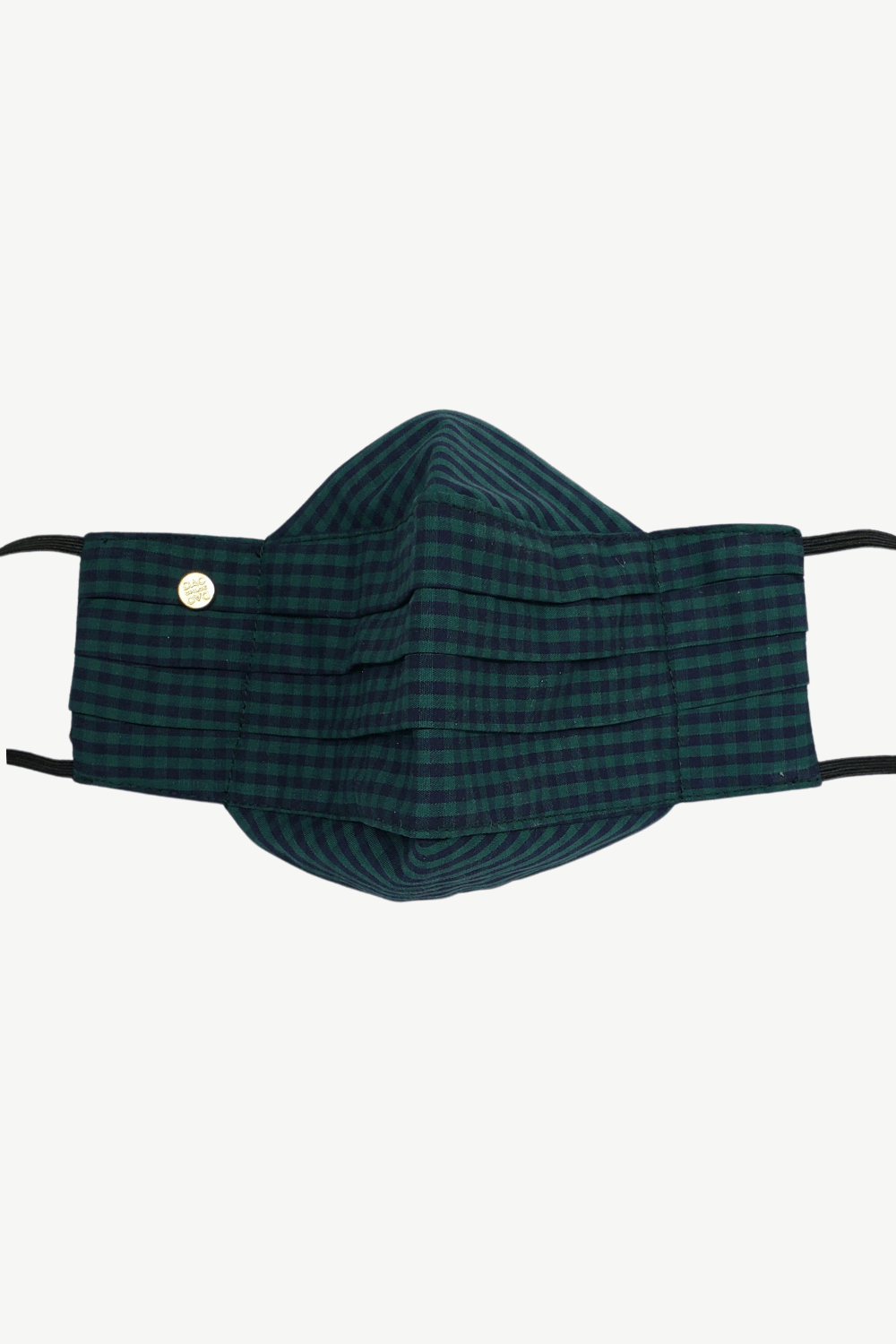 Safely Sip Mask in Emerald Green Gingham