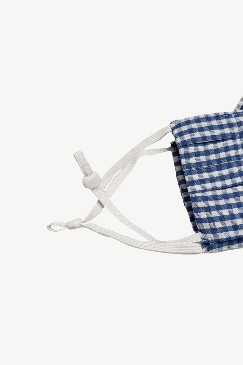 Safely Sip Mask in Ice Blue Gingham