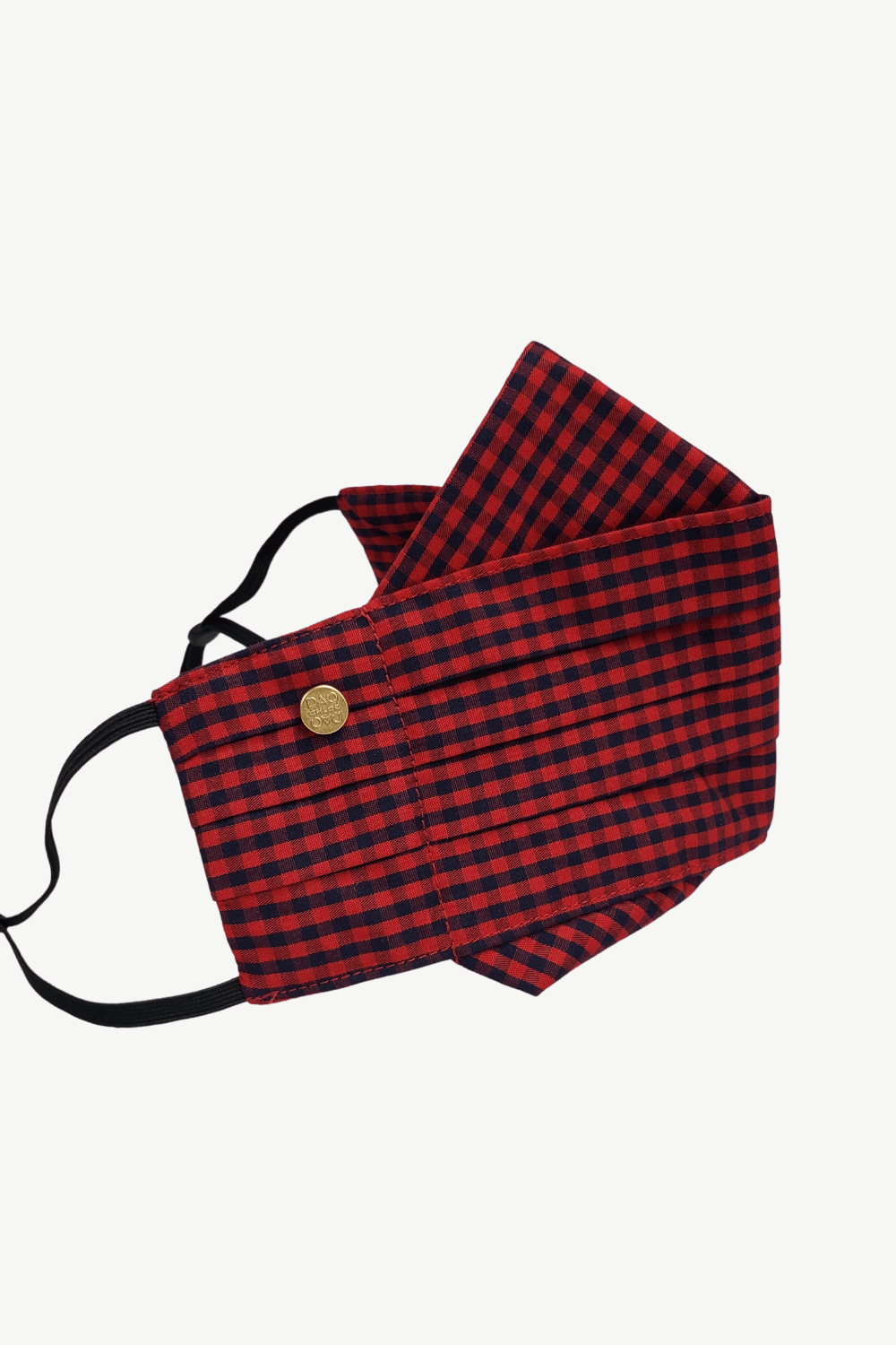 Safely Sip Mask in Red and Black Gingham