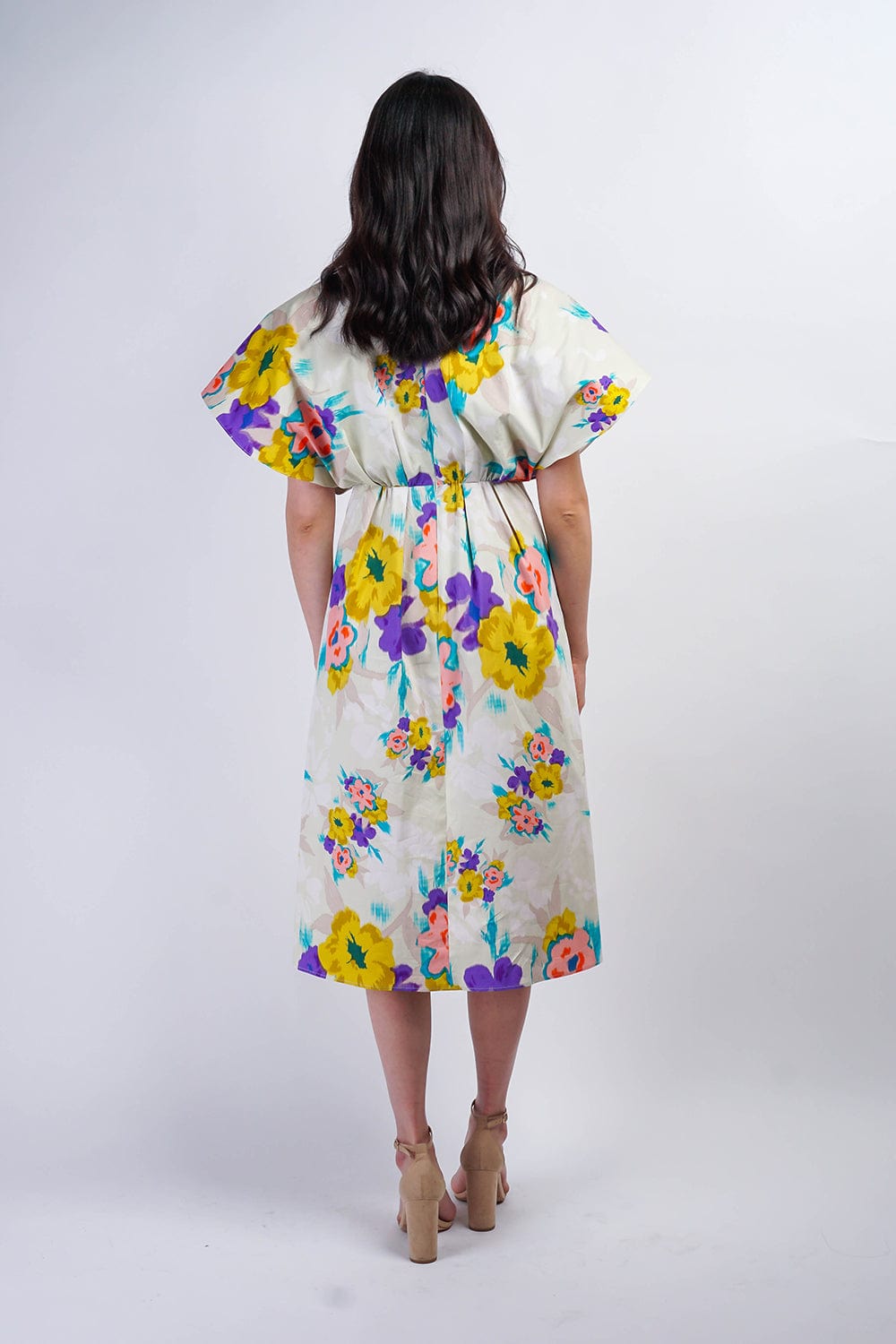 Floral Cotton Kasumi Midi Dress