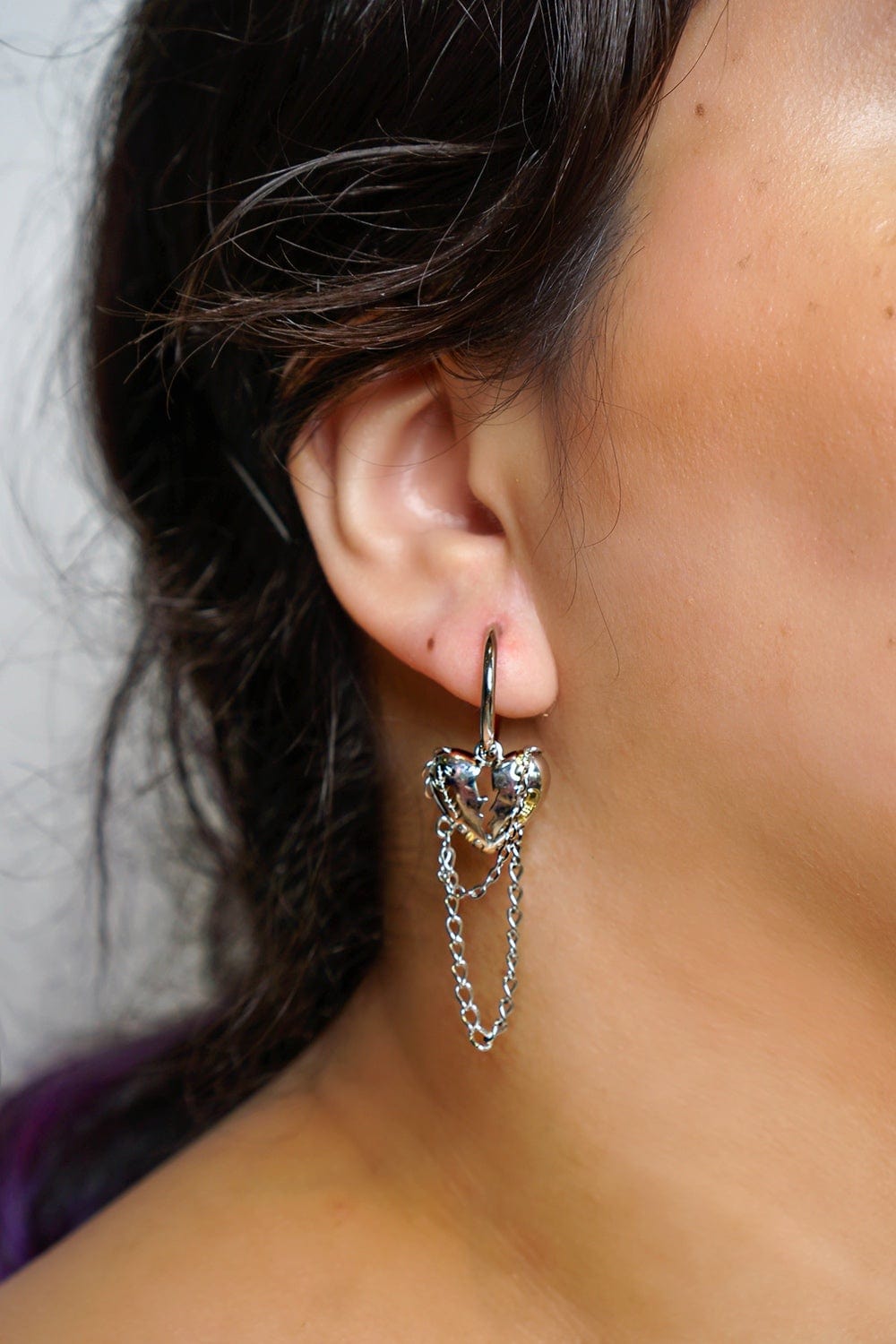EARRINGS Earrings Metal Love Chain Earrings - Chloe Dao