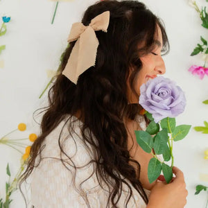 Freya Bow Clip- Tan - Carriage