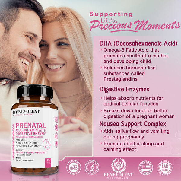 Prenatal Vitamins with DHA and Folate – Benevolent Nourishment Shop