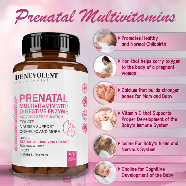 Prenatal Vitamins with DHA and Folate – Benevolent Nourishment Shop
