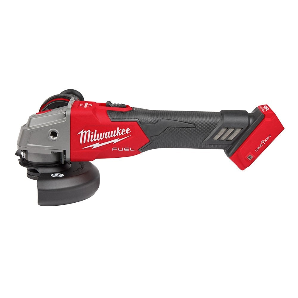 Milwaukee 2883-20 M18 FUEL™ 4-1/2" / 5" Braking Grinder w/ ONE-KEY™ Slide Switch, Lock-On, Bare