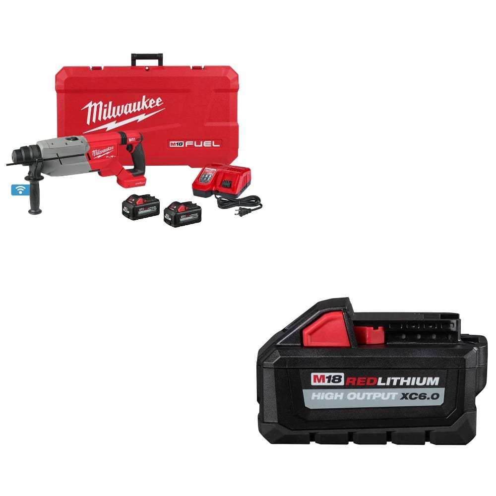 M18 FUEL™ 1” SDS Plus Rotary Hammer With Dedicated Dust Extractor Kit 
