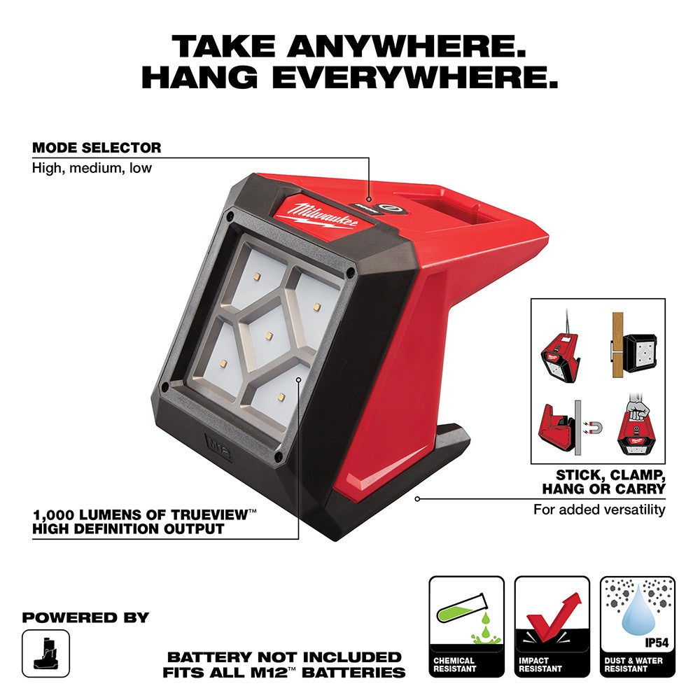 Milwaukee M18 LED Lantern/Flood Light (Bare Tool) 2363-20 from Milwaukee -  Acme Tools