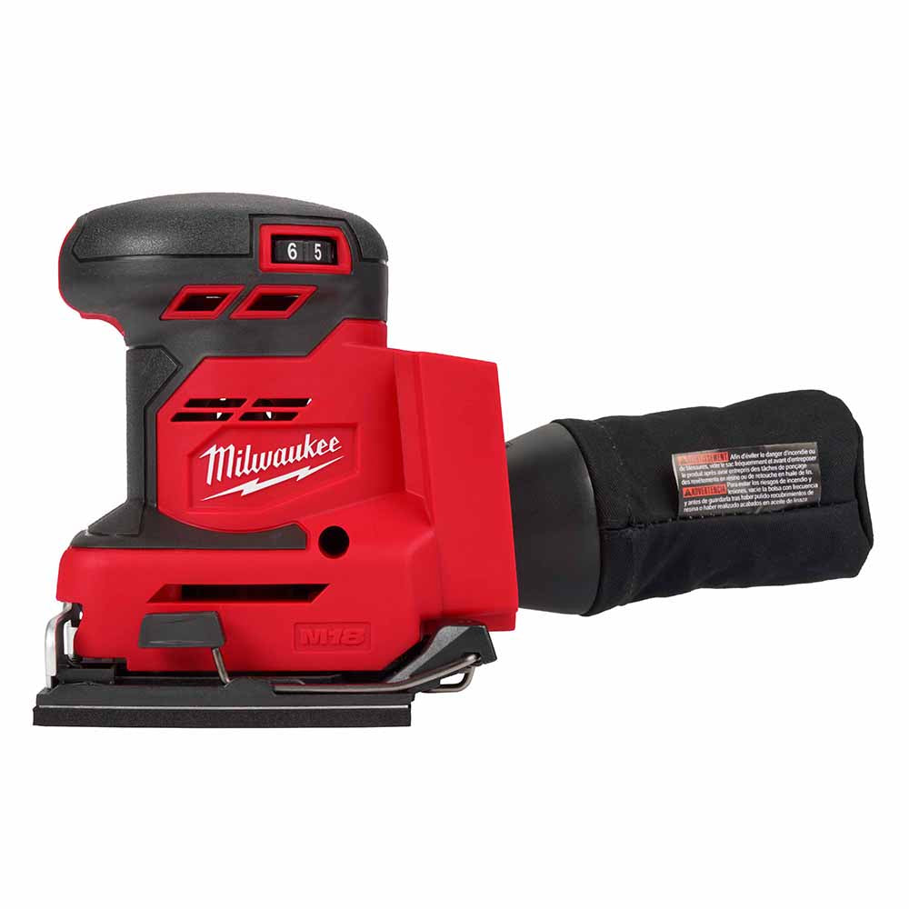 Milwaukee 6033-21 Amp 1/4 Sheet Orbital 14,000 OBM Compact Palm Sander  with Dust Canister (2 Sheets of Sandpaper Included)並行輸入 