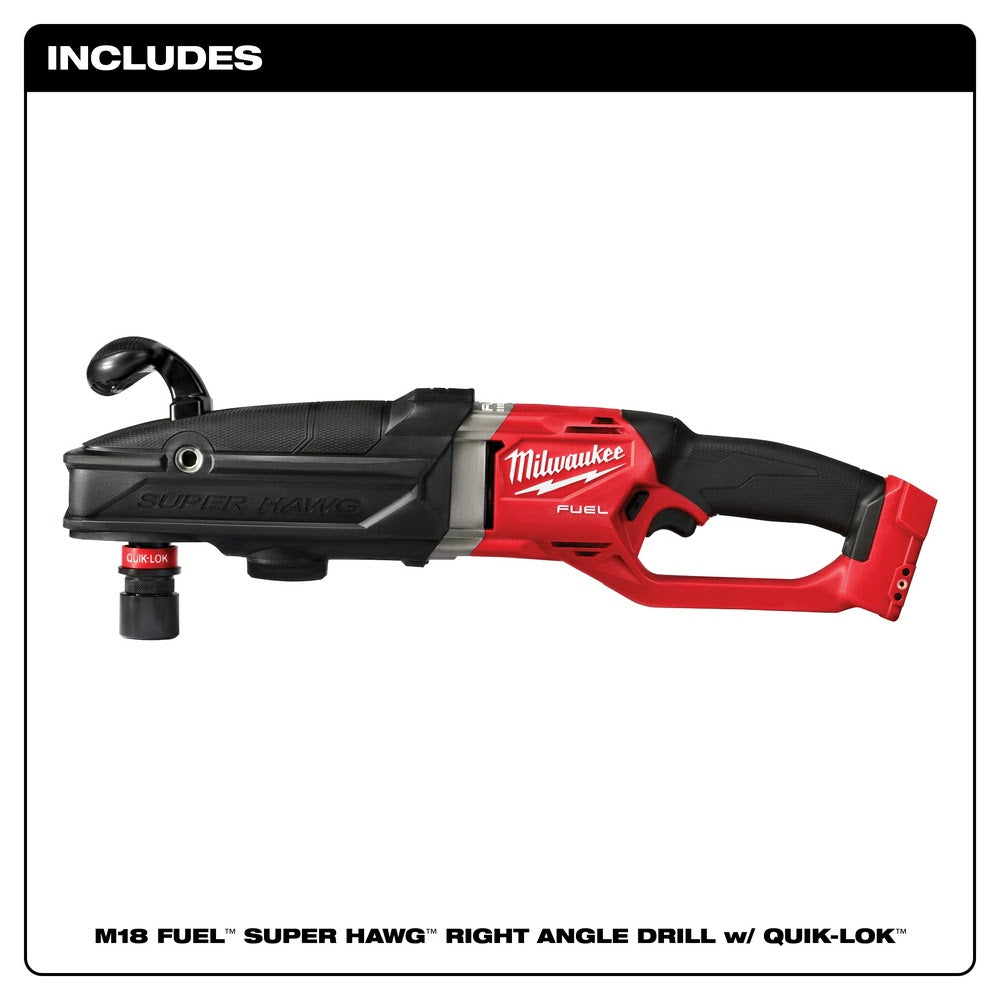 Milwaukee 2709-20 M18 Fuel Super Hawg 1/2 Right Angle Drill Bare