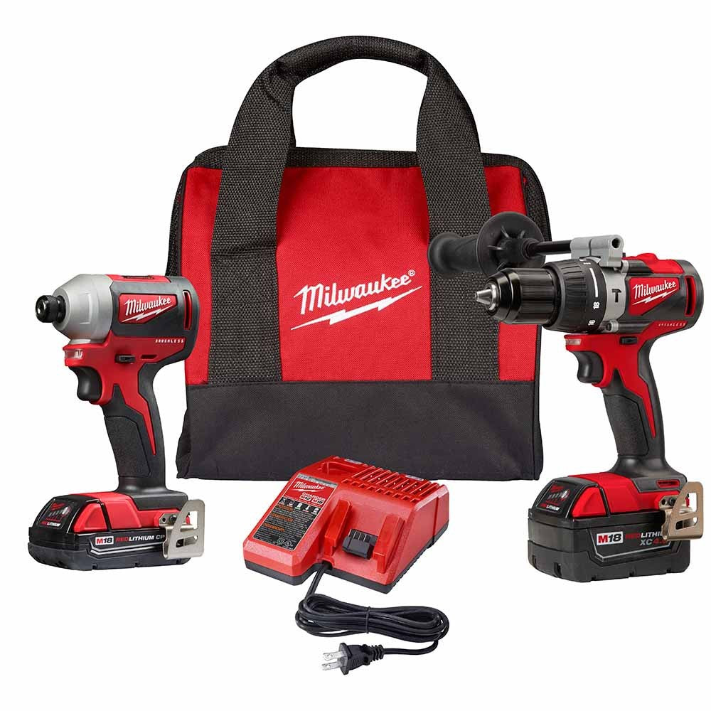 2 Pk, Taladro + Impacto, Milwaukee M12, .