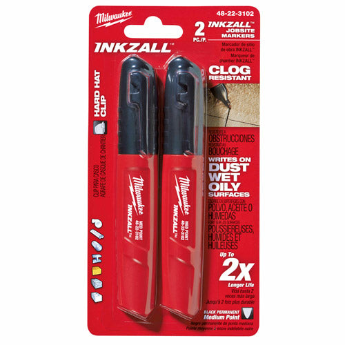 Milwaukee INKZALL Black Extra Large Chisel Tip Jobsite Permanent Marker  48-22-3260 - The Home Depot