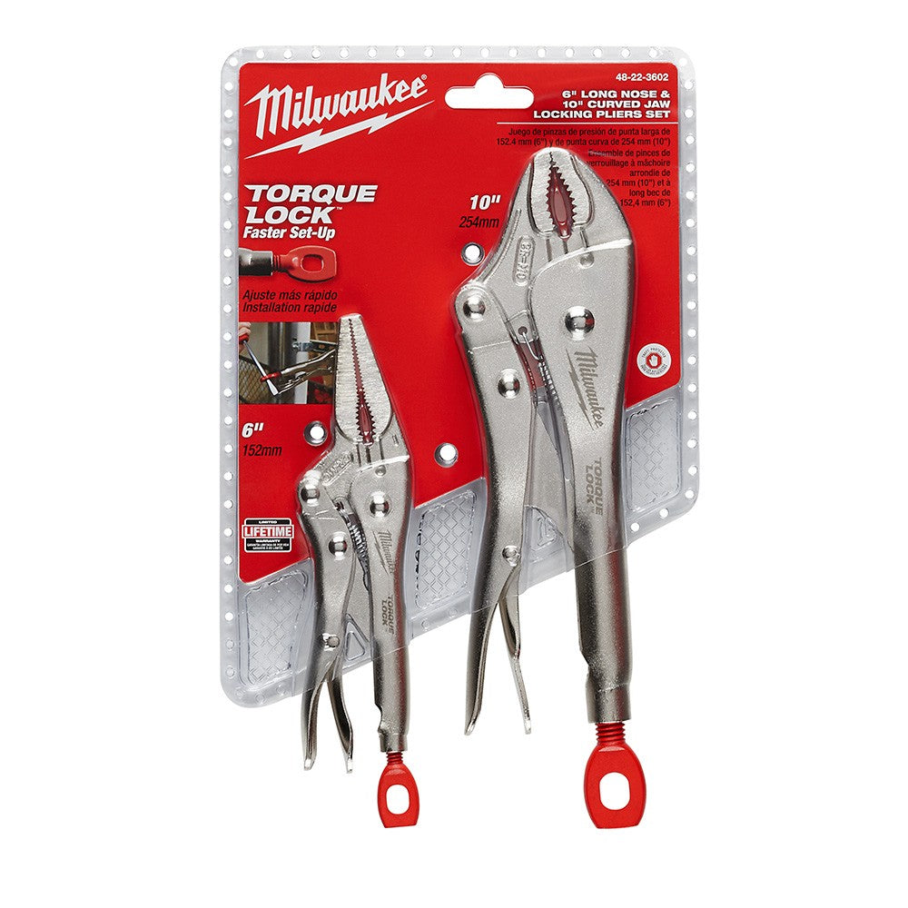 Milwaukee 48-22-3409 9 in. TORQUE LOCK Long Nose Locking Pliers with  Durable Grip