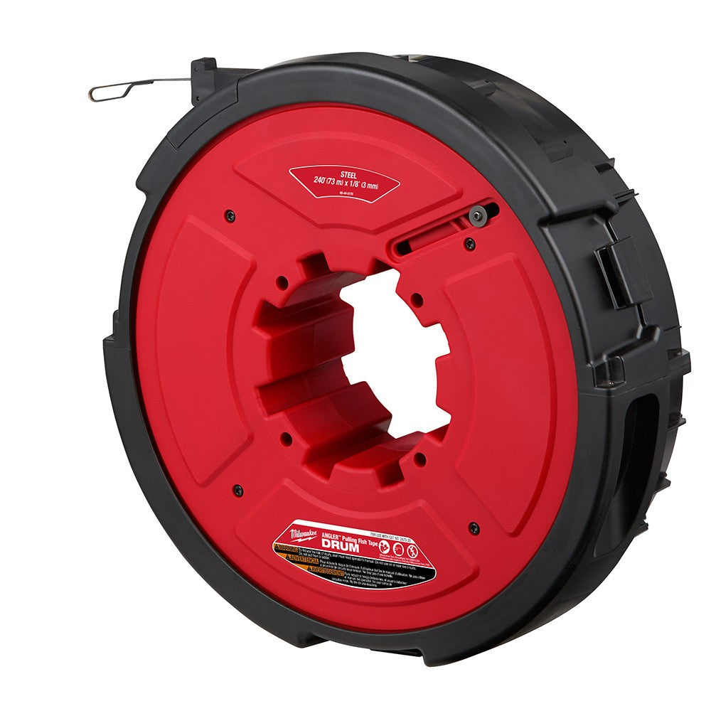 Milwaukee 48-44-5195 M18 Fuel Angler 100' Non-Conductive Polyester Pulling Fish Tape Drum