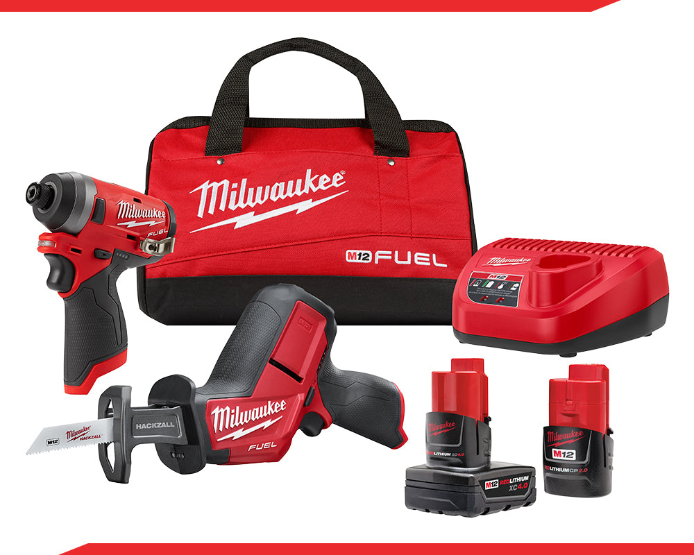 Milwaukee 2593-22 M12 FUEL Impact Driver w/ Hackzall Kit