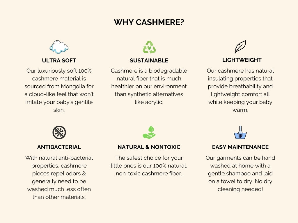 benefits of cashmere; cashmere for babies and kids