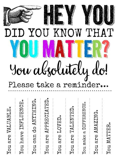 Hey You! Did You Know That You Matter? - Dr. Steven