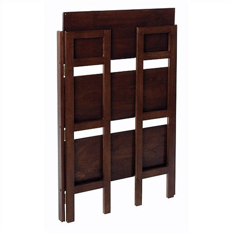 3 Shelf Stackable Folding Bookcase In Distressed Walnut Finish