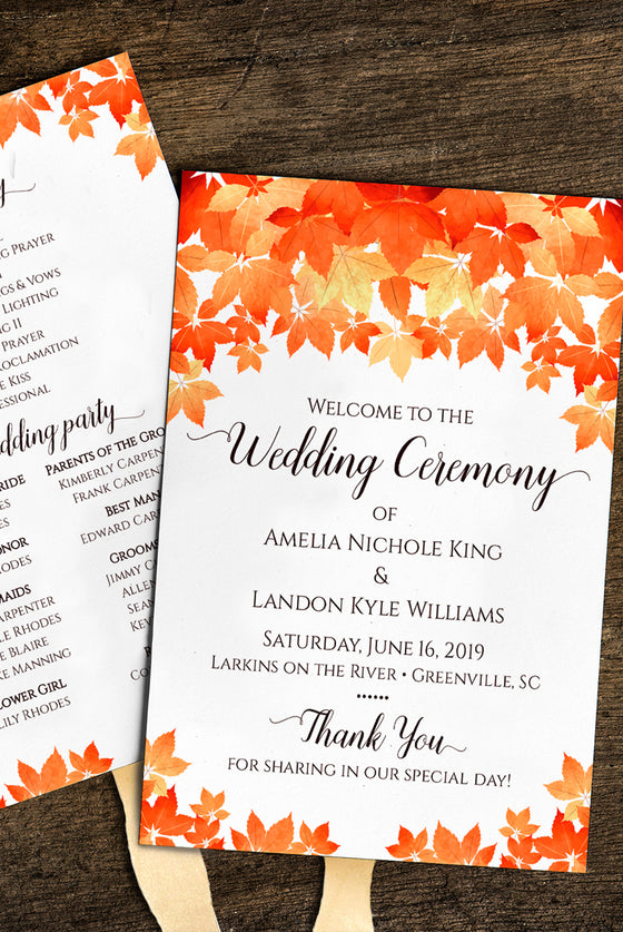 Diy Wedding Program Templates Printable Programs Printed