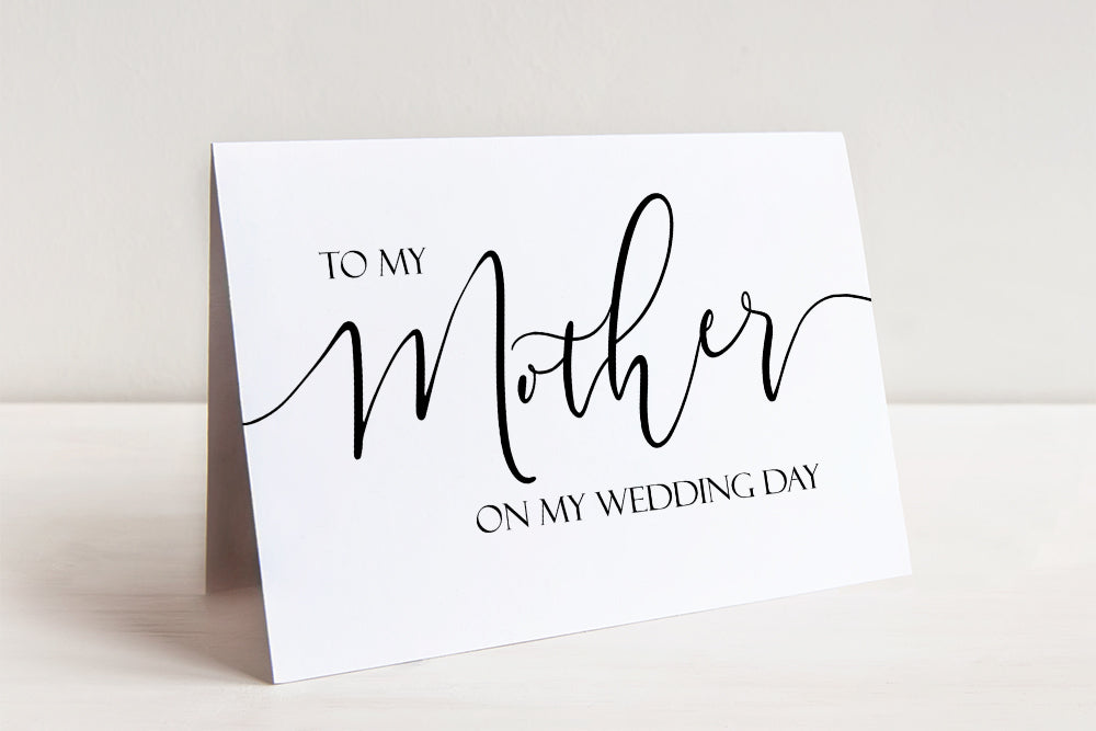 To My Mother On My Wedding Day Card Wedding Thank You Card Mom Stepmother Card Mother Of The Bride Gift Card Mother Of The Groom Gift Paint The Day Designs