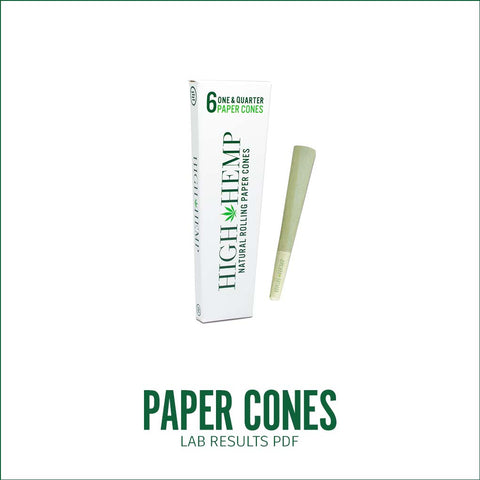 High Hemp Paper Cones Lab Results PDF Link
