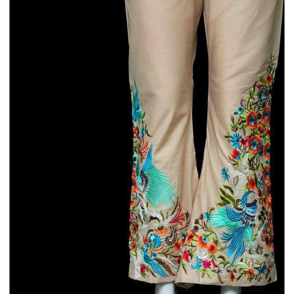 embroidered pants