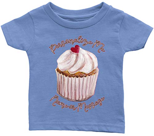 Cupcake Infant or Toddler T-shirt with Optional Name or Message Personalization Customization